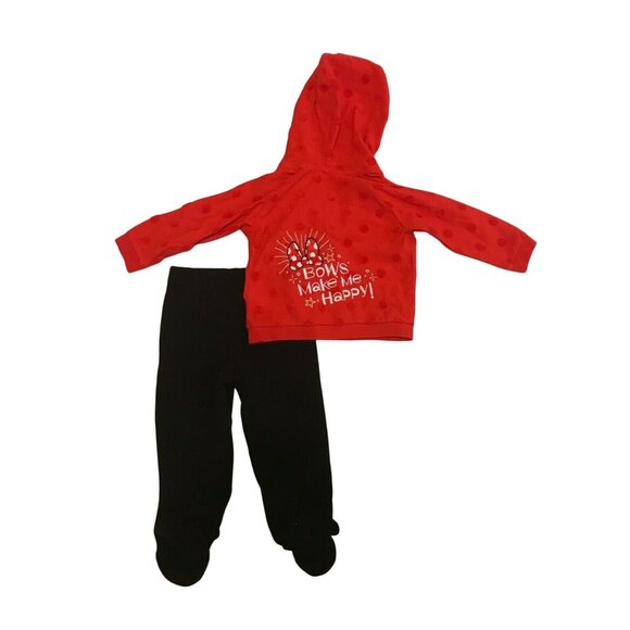 Disney Parks Baby Girl Minnie Mouse Red Hooded Jacket & Black Pants Set - Picture 5 of 6